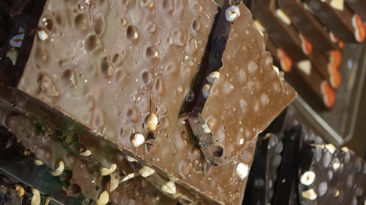Stacked Chocolate Bars with Nuts