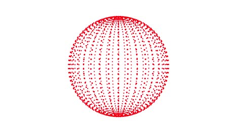 circle ball dots particle design. sphere of spinning points, particles. loop animation.