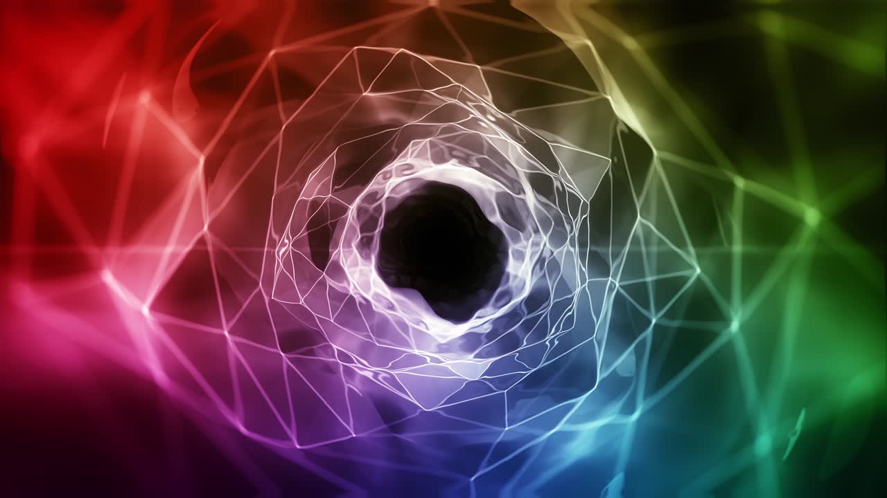 túnel abstracto con formas y bucle de plexo