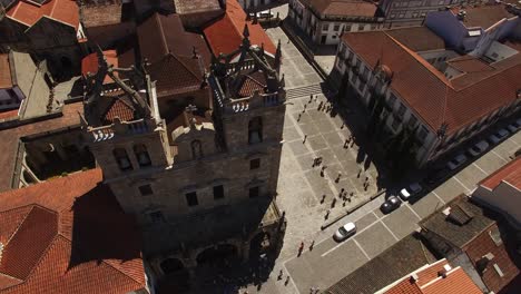 top view of braga old town, portugal