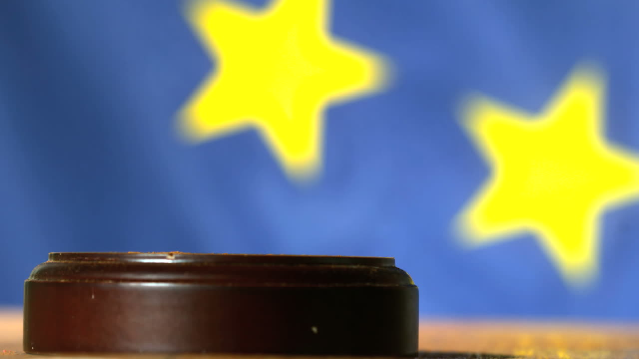 Judge calling order with gavel