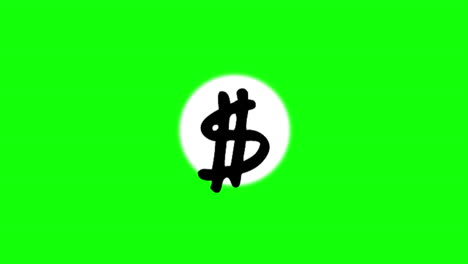 Slowly-appearing-dollar-sign-on-white-dot