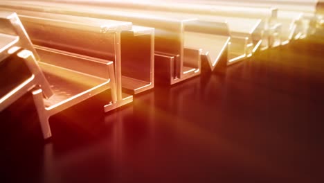 shining various metal profile scrolling backdrop, seamless loop