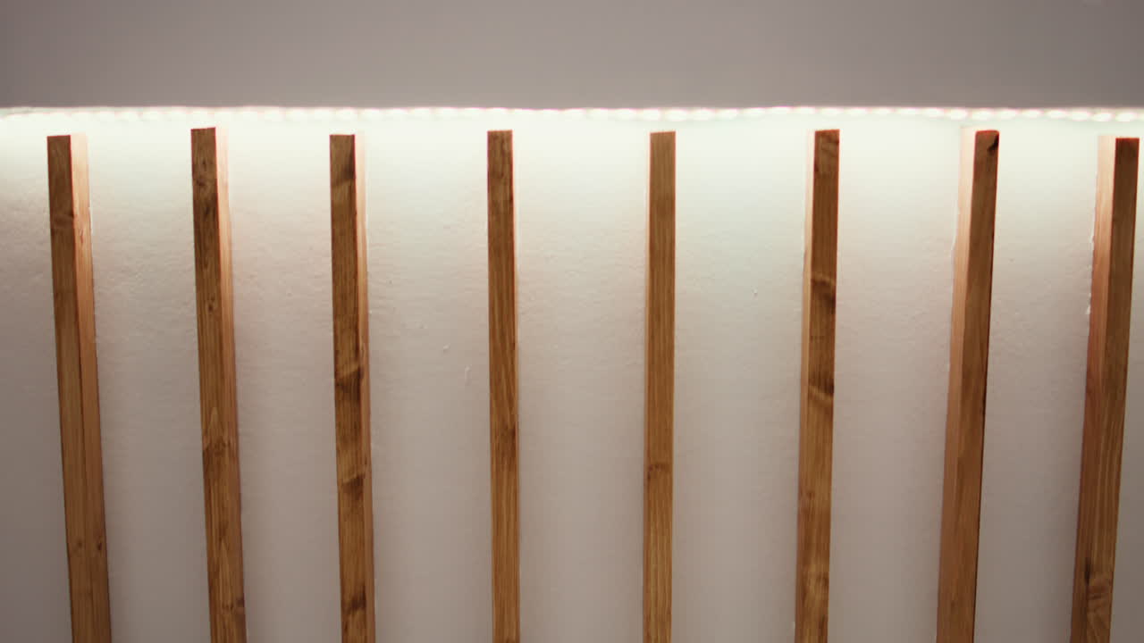 Reveal of reception sign in hotel lobby