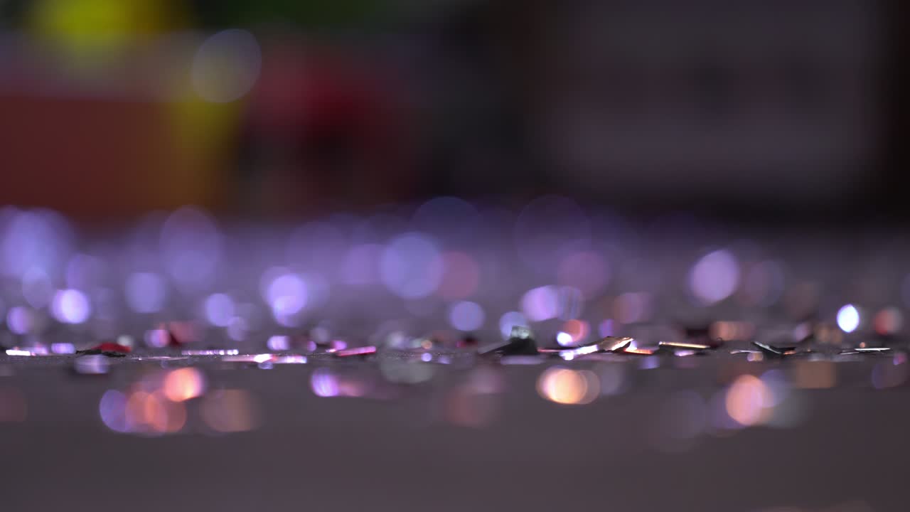 지상 배경에 빛과 보케