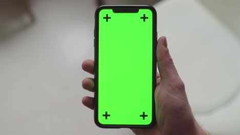 Puntos-De-Seguimiento-Cruzado-En-La-Pantalla-Verde-Del-Teléfono-Móvil-Para-Ideas-Creativas