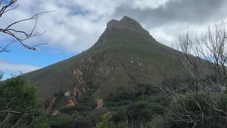 views from table mountain towards the camps bay area and lions head in cape town, south africa