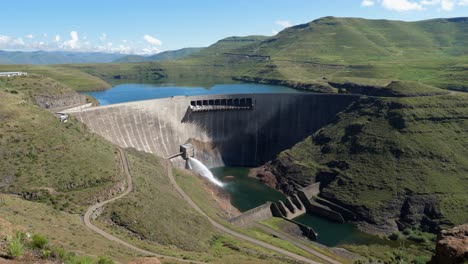 Der-Katse-Staudamm-In-Lesotho,-Afrika,-Ist-Teil-Des-Highland-Water-Project