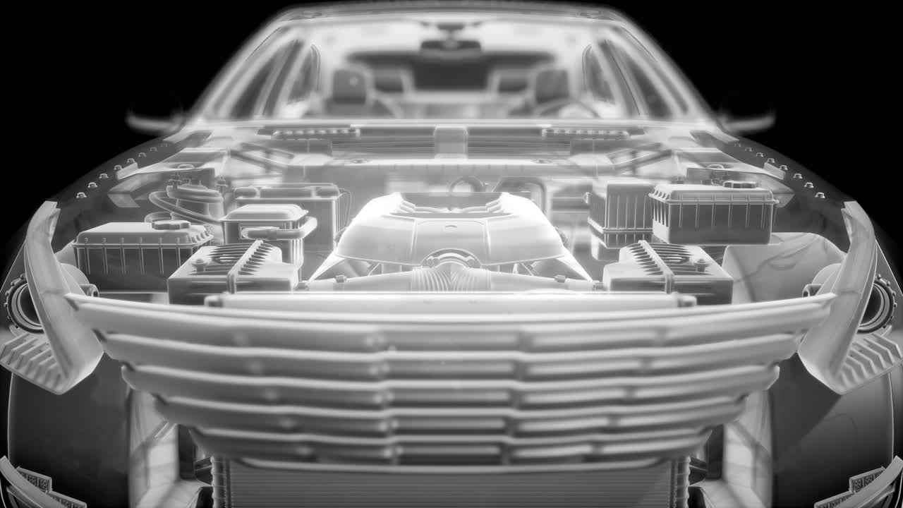 자세한 자동차 엔진 및 다른 부품