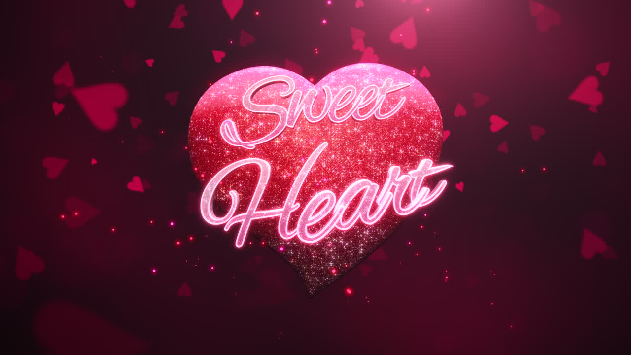 dulce corazón texto y movimiento corazón romántico en el día de san valentín 4