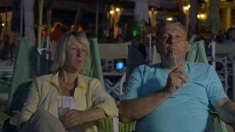 Senior couple spending holidays on summer resort