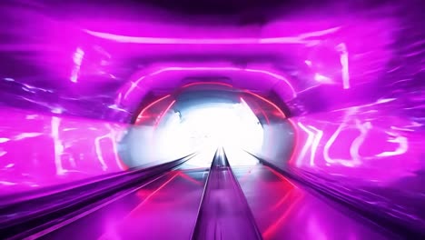 a neon tunnel