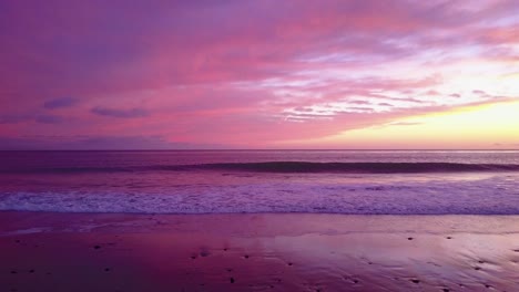 beautiful aerial shot of the ocean at sunset or sunrise near malibu california