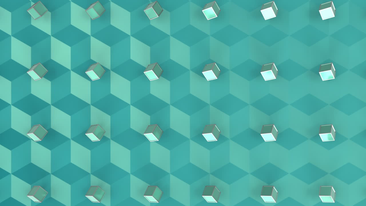 animación de formas geométricas coloridas en movimiento