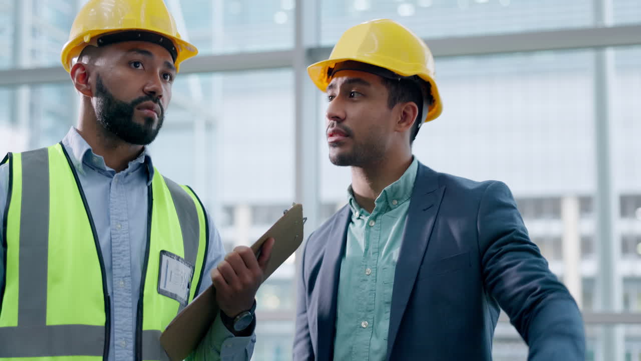 hombre de negocios, constructor y arquitecto parlante