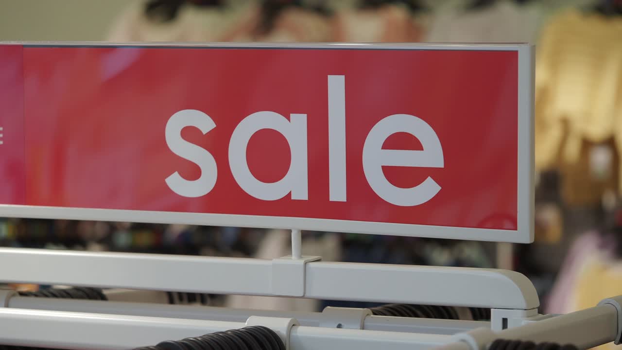 Sale Sign in a Store