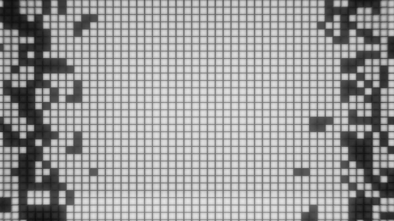 Abstract Monochrome Pixel Grid Animation