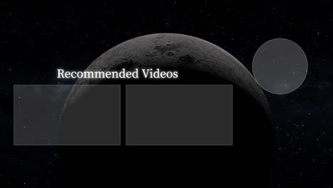 moon space end card ending screen motion graphics