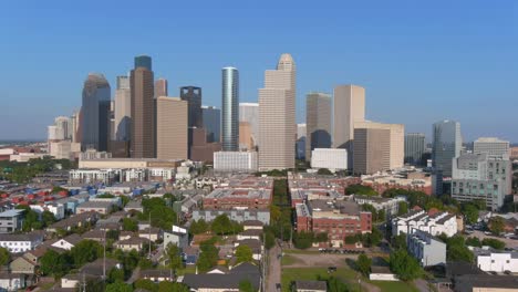 antena del centro de houston y sus alrededores