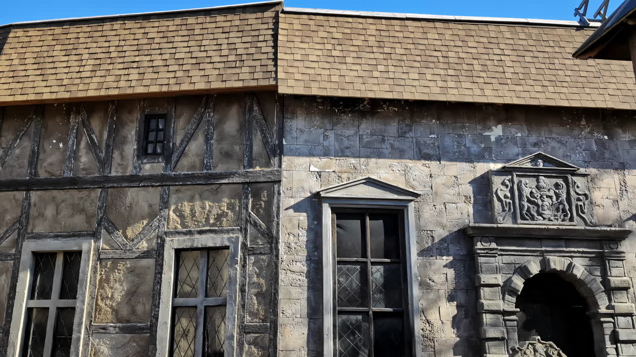 Exterior Of Old Gothic Style Building - Close Up