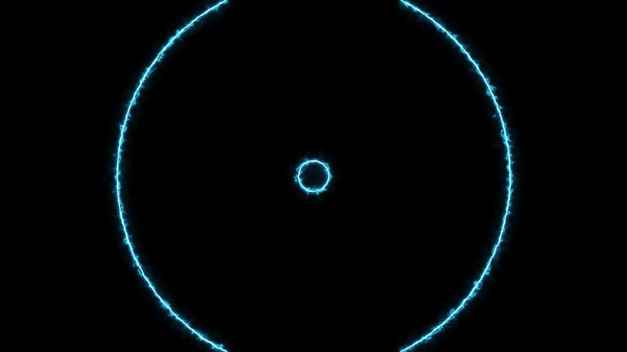 bucle de efecto de superposición de energía del círculo eléctrico
