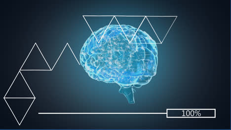 ilustración en 3d del cerebro humano