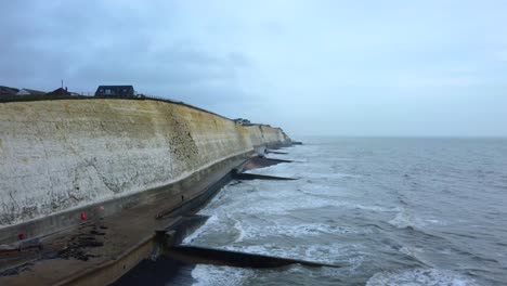 coastal defences on brighton beach in england