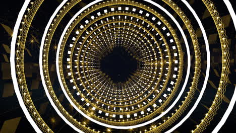 Abstract-Golden-moving-Background-in-Loop,-futuristic-circular-tunnel-style,-for-stage-design,-visual-projection-mapping,-music-video,-TV-show,-editors-and-VJs-for-led-screens-or-fashion-show