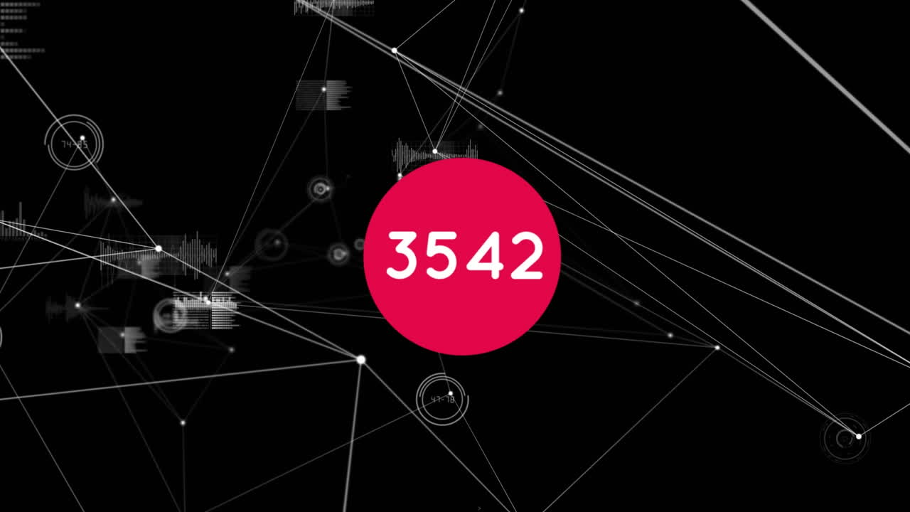 Animation of numbers changing over network of connections
