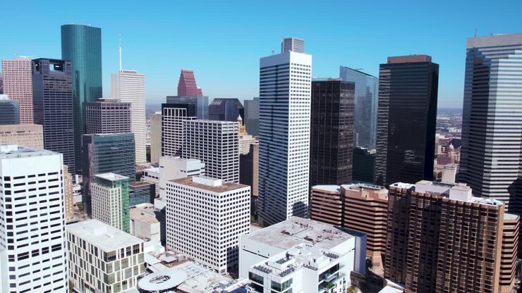 Horizonte urbano do centro de Houston.