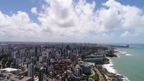 aerial view of salvador skyline, bahia, brazil