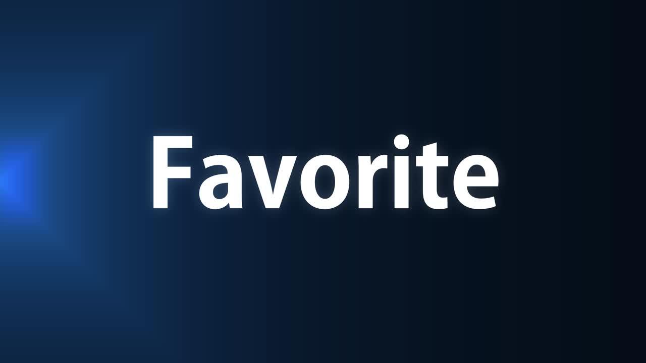 mensaje de animación de texto favorito gráficos en movimiento