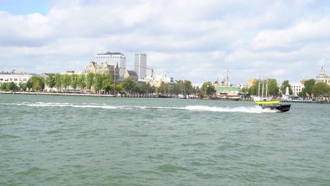 Extraordinary-water-taxi-passing-by-in-the-Port-of-Rotterdam