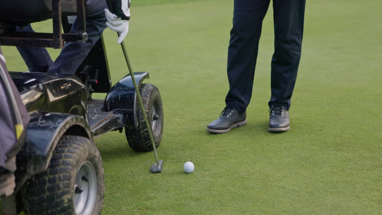 People on a golf course