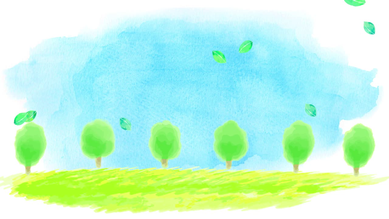 leaves and meadows fluttering in the wind loop animation | freepik