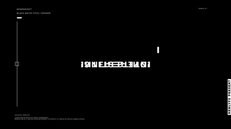 Black and White Opener Titles Concept