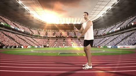 male athlete about to throw a javelin