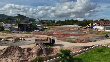 construction site in residential area