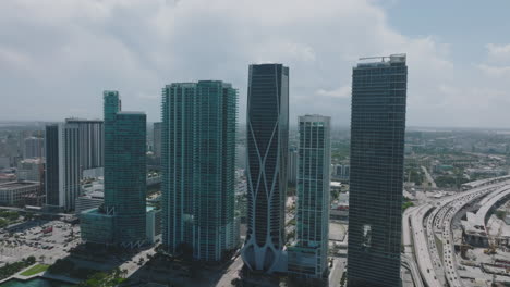 vista aérea del centro de miami