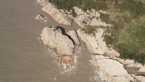 spindrift and rocks by the sea, photo in taizhou, zhejiang.