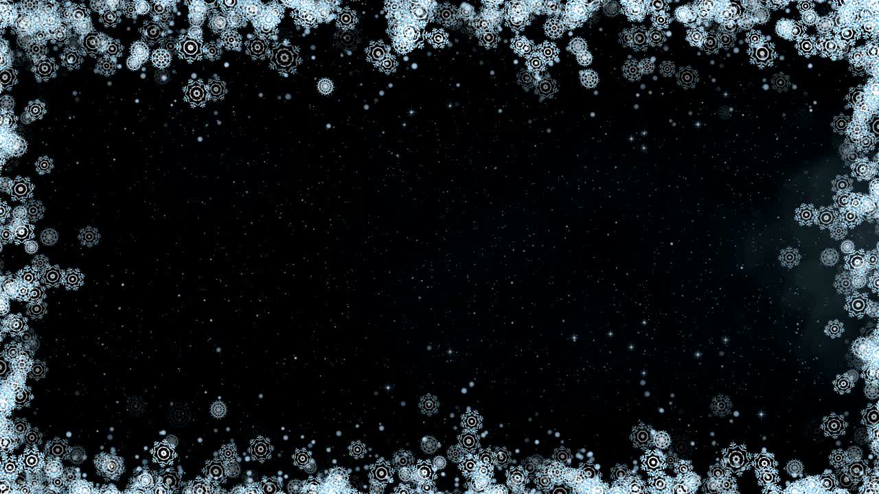New Year Snowflakes Frame