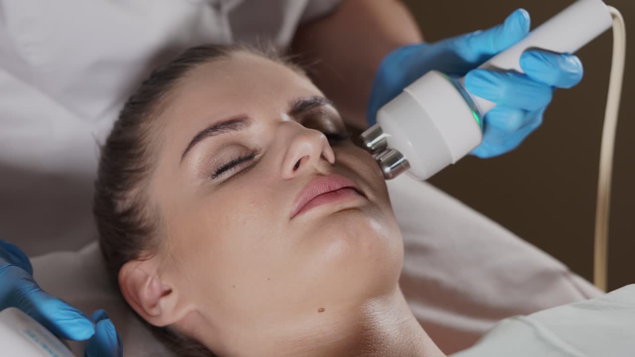 Woman undergoing a facial treatment