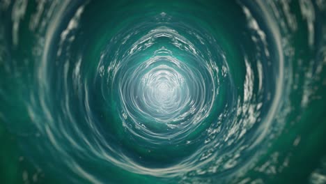 traveling through the passage inside the blue water vortex