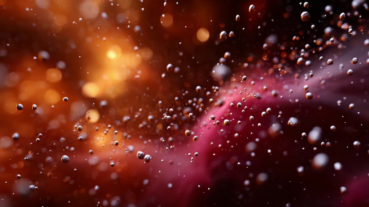 A Mesmerizing Display of Colorful Particles in Motion, Captivating the Viewer with Radiant Light and Abstract Forms, Creating a Sense of Depth and Mystery in a Captivating Background