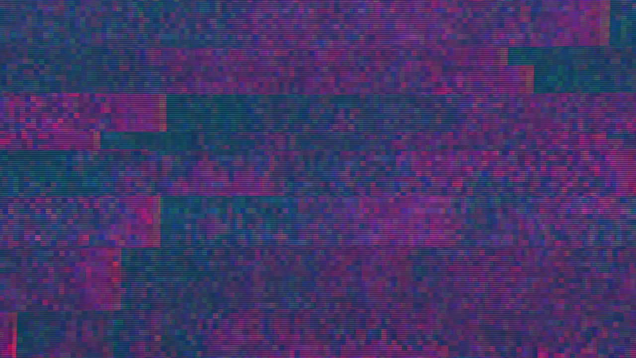 diseño único abstracto animación digital ruido de píxeles error de fallo daño de video
