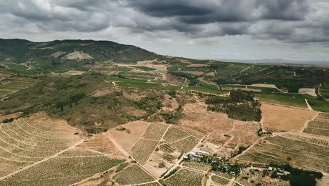 Malmesbury,-Sudáfrica,-Es-Conocida-Por-Sus-Pintorescas-Granjas-Y-El-Cultivo-De-Vides-En-El-Paisaje-Montañoso-Rural