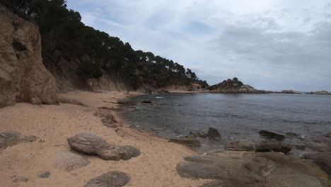 a view of wild coast in costa brava, spain