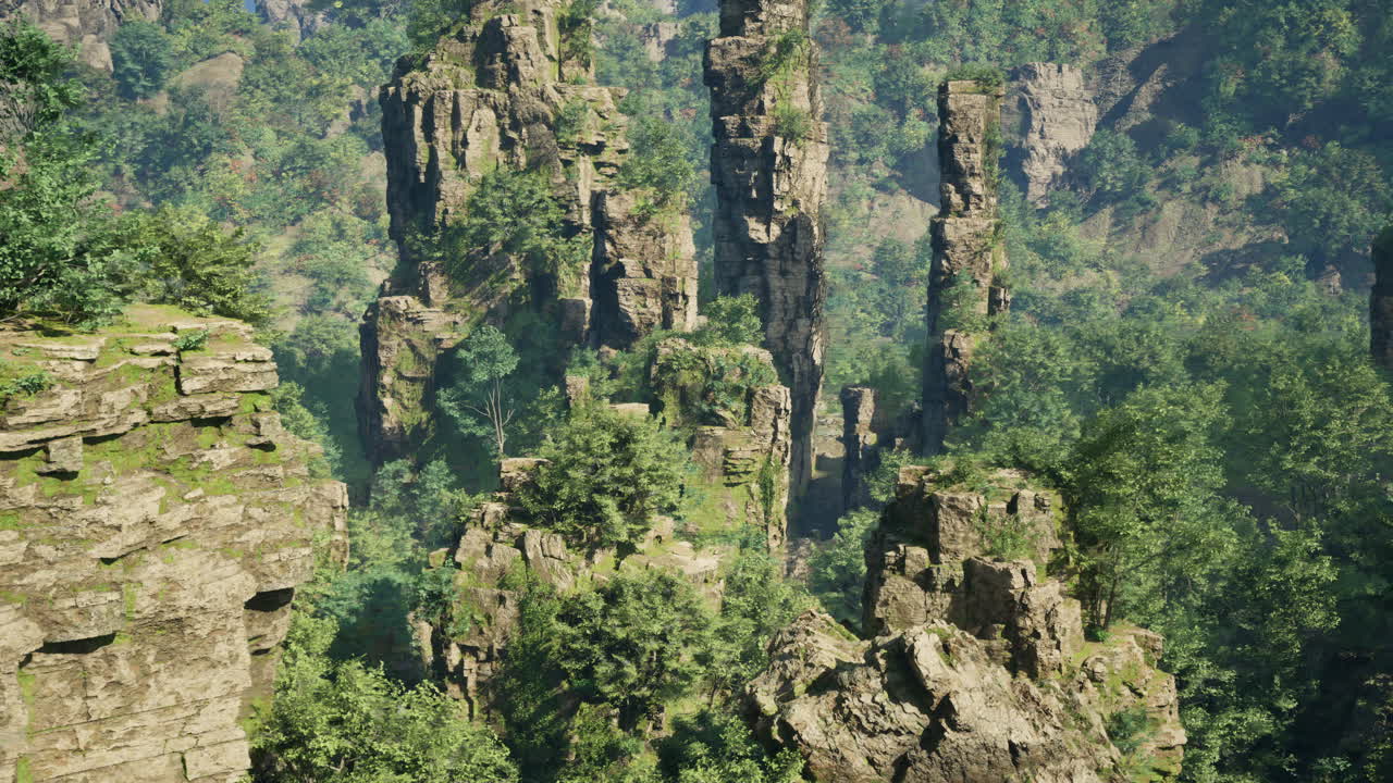 paisaje de montaña de fantasía