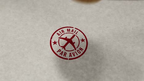 animación de bucle de símbolos de sellos y sellos de correo aéreo