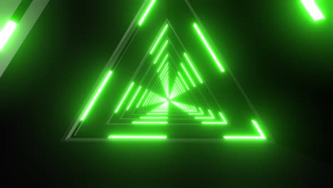 túnel de neón triangular